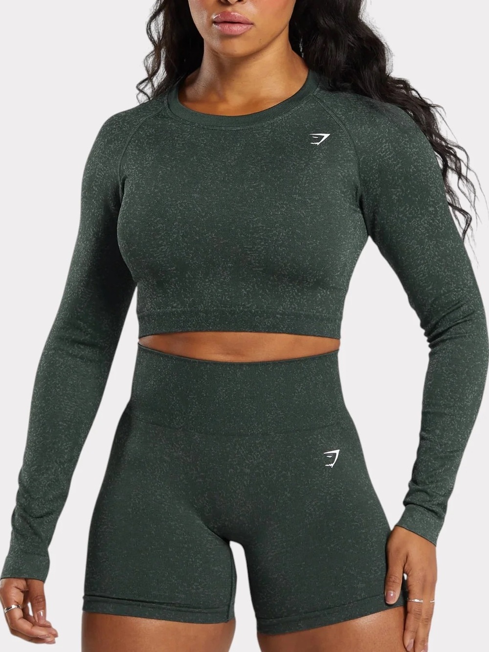 Gymshark Adapt Fleck Women's Seamless Long Sleeve Crop Top M